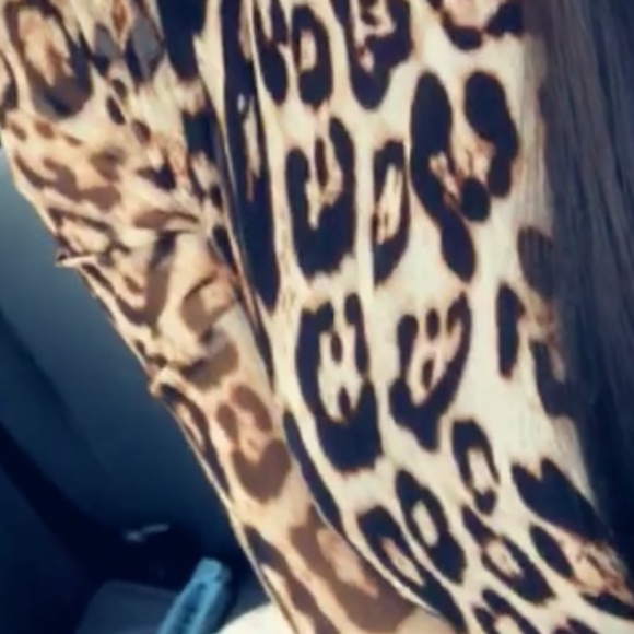 Leopard open rib dress - Picture 2 of 2